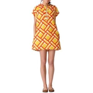 Tracy Feith x Target Hooded Linen Pullover Dress Yellow Orange size XS